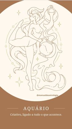 the zodiac sign aquario is depicted in this hand - drawn illustration, which includes an image of a woman holding a baby