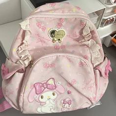 womens kawaii fashion pink my melody backpack Kawaii Bags For Students, Everyday Kawaii Backpack, Kawaii Pink Backpack With Cute Design, Pink Kawaii Backpack With Cute Design, Pink Kawaii Bag With Cute Design, Kawaii Backpack For Everyday Use, Kawaii Backpack For Everyday And Back To School, Cute Hello Kitty Print Bags For Back To School, Kawaii Large Capacity School Backpack