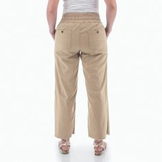 Flattering, comfortable, and better for the environment, the Temple Pant is a summer favorite. Made from a blend of hemp, recycled polyester, and a touch of spandex the incredible fabric of this pant sings for itself. Hemp has a similar handfeel to cotton, except it promises to become softer and softer with each wash. The hemp crop makes a very eco-friendly fiber, as it requires zero pesticides, herbicides, and very little water to grow. Soft, slightly stretchy, and with the exquisite feel of li Comfortable Beige Bottoms For Spring, Relaxed Fit Cropped Leg Bottoms For Beach, Comfortable Khaki Bottoms With Relaxed Fit, Comfortable Relaxed Fit Khaki Bottoms, Versatile Khaki Relaxed Fit Bottoms, Casual Cropped Leg Pants For Beach, Casual Cropped Beach Pants, Comfortable Summer Pants For Everyday, Comfortable Everyday Summer Pants