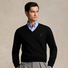 Find RALPH LAUREN Washable Wool V-neck Sweater on Editorialist. A timeless layering piece this lightweight Big & Tall sweater is crafted with worsted wool yarn from Italy. V-neck Polo Sweater For Work, Classic Fitted V-neck Polo Sweater, Fitted V-neck Outerwear For Business Casual, Fitted V-neck Polo Sweater For Work, V-neck Polo Sweater For Workwear In Winter, Winter V-neck Polo Sweater For Work, V-neck Polo Sweater For Fall Workwear, Fall Workwear V-neck Polo Sweater, Fall V-neck Polo Sweater For Work