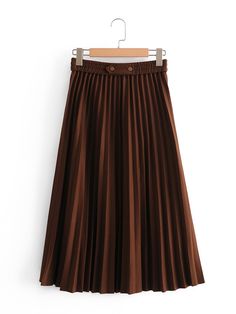 New Fashion Midlength Pleated Skirt With High Waist, A-line Skirt on Luulla Chromatic Aberration, Different Fabrics, A Line Skirt, A Line Skirts, Pleated Skirt, Perfect Dress, Custom Sizing, New Fashion, Black And Brown