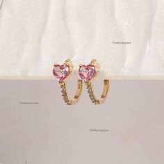 Natural Heart Pink Sapphire & Diamond Mini Hoop Earrings, Women Jewelry, Solid Gold Hoops, September Birthstone Jewelry, Pave Diamond Huggies, Tiny Gemstone Hoops Petite Gift For Mom, Sister, Friend, Girlfriend and Wife. Also available in Rose Gold, White Gold and Yellow Gold. 𝐏𝐫𝐨𝐝𝐮𝐜𝐭 𝐢𝐧𝐟𝐨: 𝟏𝟒𝐤 𝐬𝐨𝐥𝐢𝐝 𝐠𝐨𝐥𝐝 ★𝐃𝐞𝐭𝐚𝐢𝐥𝐬 ★𝐒𝐊𝐔 𝐂𝐨𝐝 : 2921 ★𝐏𝐮𝐫𝐢𝐭𝐲 : Solid 14k Gold ( Also available in 9k & 18k Solid Gold) ★𝐌𝐞𝐭𝐚𝐥 : Yellow Gold ( Also available in Rose Gold & Wh Pink Cubic Zirconia Hoop Earrings For Gift, Pink Cubic Zirconia Hoop Earrings As Gift, Yellow Gold Hoop Earrings For Wedding On Valentine's Day, Pink Fine Jewelry Huggie Earrings As Gift, Pink Fine Jewelry Huggie Earrings For Gift, Pink Huggie Earrings Fine Jewelry Gift, Small Hoop Earrings For Anniversary On Valentine's Day, Pink Cubic Zirconia Huggie Earrings, Hoop Earrings For Valentine's Day Anniversary