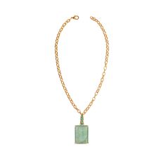 Introducing our Janet Necklace, crafted with semi-precious stones and boasting a vintage-inspired, timeless design. The necklace features a removable rectangular pendant, allowing you to customize it with different colors or styles to suit your preference. Gold Necklace With Gemstone Rectangular Pendant, Elegant Rectangular Jade Necklace, Luxury Emerald Gemstone Necklace With Rectangular Pendant, 14k Gold Gemstone Rectangular Pendant Necklace, Green Gemstone Necklace With Rectangular Pendant, Interchangeable Earrings, Pin Pendant, Lemon Quartz, Accessories Rings