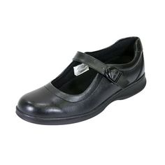 24 HOUR COMFORT Leann women's extra wide width Mary Jane shoe has an adjustable buckle. This 1" low heel ladies durable and lightweight shoe features a rubber outsole for maximum traction with a cushioned topline and back counter. It is comfortable, both for professional or casual wear with leather upper for continuous breathability and around the clock support and stability. **ATTENTION SHOPPERS** Find a large selection of Wide Width styles at our official retail website FAZPAZ . COM. Signup is Mary Jane Shoes Black, Leather Mary Jane Shoes, School Uniform Shoes, Mary Jane Shoes Womens, Wide Width Shoes, Light Weight Shoes, Mary Jane Heels, Black Leather Shoes, Gorgeous Shoes