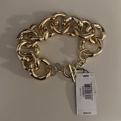 Nwt Express Chunky Chain Link Gold Bracelet 6/2022 Chunky Chain Link Metal Bracelets, Chic Chain Link Metal Bracelets, Chic Metal Chain Link Bracelets, Gold-tone Chain Link Bracelets, Chic Metal Chain Link Bracelet, Chic Metal Chain Bracelet, Chic Metal Chain Bracelet Fashion Accessory, Metal Bracelet With Chunky Chain For Fashion, Elegant Chain Link Bracelet With Chain Strap