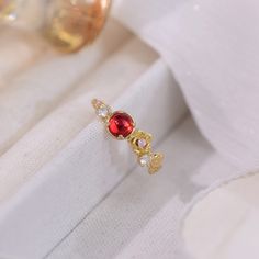 📌 Please Note: When adjusting the ring, please squeeze or expand the ring body slowly and gently. 💎 Materials: 14k Gold Electroplated - more durable than regular platings Cubic Zirconia Eco Resin 📐 Size: Adjustable Open Design - Size 5+ Red Open Flower Ring, Glassine Bags, Eco Resin, Contemporary Dresses, Rose Ring, Open Design, Green Item, Jewelry Pouch, Jewelry Gift Box