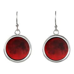 Blood Red Moon Earrings Blood Red Moon, Hand Mirrors, Arm Cuffs, Body Chains, Red Moon, Blood Red, All Hallows Eve, Moon Earrings, Hallows Eve