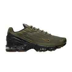 Find NIKE Air Max Plus 3 'medium Olive Gum on Editorialist. Air Max Plus 3 'Medium Olive Gum' Nike Tn Air Max, Nike Air Max Plus 3, Nike Tn Air, Nike Dunk Low Sp, Nike Tn, 90s Model, Utilitarian Style, Dunks Nike, Fashion Bottoms