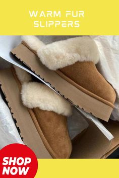 Cozy up with our Women Warm Fur Slippers! Perfect for ultimate comfort and style around the house. Treat your feet to luxury today! 🥿✨#WarmAndCozy #FurSlippers #HomeComfort #WinterEssentials #StayWarm #MemorialDayDeals #USAFashion #CozyChic #ShopNow #FootwearEssentials #FashionForward #FeelGoodVibes #TreatYourFeet #SnuggleUp Comfy Faux Fur Slippers With Round Toe, Cozy Faux Fur Slippers With Round Toe, Cozy Fluffy Slip-on Slippers, Fluffy Slip-on Cozy Slippers, Comfortable Fluffy Sheepskin Slippers, Fluffy Comfortable Sheepskin Slippers, Soft Faux Fur Slippers With Round Toe, Fluffy Sheepskin Comfortable Slippers, Comfortable Slip-on Faux Fur Slippers