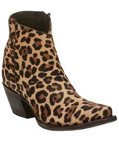 PRICES MAY VARY. Full-Grain Leather 6" zipper shaft Snip toe . Full-grain leather. 6" zipper shaft. Snip toe. Fabric lining. Cushioned footbed. Leather outsole. Hair-on leopard printCowboy heel Cheata Boots, Ankle Boots Animal Print, Black Leopard Boots, Leopard Print Chelsea Boots, Leopard Red Boots, Leapard Boots, Womens Ariat Boots, Ariat Womens Boots, Boots Leopard