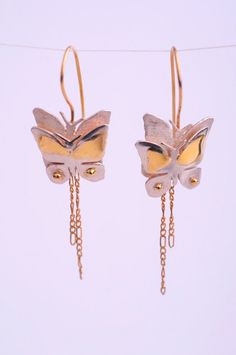 #Butterfly #Earrings, #Dangle, 9k Gold Hook, Silverd Decorated With Gold, Romantic, Any Outfit, #Valentine, for Nature Lovers,#accessories #JewelryByVita www.etsy.com/listing/89091349 Butterfly-shaped Yellow Gold Earrings For Anniversary, Yellow Gold Butterfly Earrings For Anniversary, Butterfly-shaped Yellow Gold Anniversary Earrings, Pierced Butterfly Jewelry For Anniversary, Gold Earrings With Butterfly Charm For Anniversary, Gold Earrings With Butterfly Charm For Formal Events, Gold Earrings With Butterfly Charm For Formal Occasion, Yellow Gold Butterfly Jewelry With Piercing, Yellow Gold Butterfly-shaped Pierced Earrings