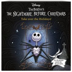 the nightmare before christmas movie poster with jack skellingy and his ghost in it