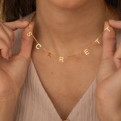 CUSTOM INITIAL NECKLACE  Whether you're treating yourself or surprising a loved one, this personalized name necklace makes a heartfelt and stylish gift. Embrace your personal flair and wear your name with pride. ANTI TARNISH & WATERPROOF LEAD AND NICKEL FREE HYPOALLERGENIC Materials: Stainless Steel  Finish: 18K Gold, Rose Gold, Silver H O W ∙ T O ∙ O R D E R Select options from the drop menu Add to cart and proceed to checkout If needed, submit your personalization through email or etsy message Dainty Customized Charm Necklaces For Personalized Gifts, Dainty Customized Charm Necklace For Personalized Gift, Customized Dainty Charm Necklace For Personalized Gift, Gold Custom Name Necklace With Meaningful Style, Gold Necklace With Custom Name In Meaningful Style, Minimalist Adjustable Customized Necklaces, Gold Necklace With Custom Name, Adjustable Customizable Gold Charm Necklaces, Customizable Charm Necklaces For Personalized Gifts