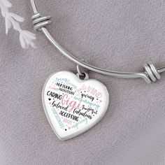 Gigi heart bangle bracelet with option engraving. The perfect gift for Gigi on Mothers Day, Christmas, Birthdays, or just because. Purchase This Best-seller and We Guarantee It Will Exceed Your Highest Expectations! This Jewelry Item Is the Perfect Keepsake! Whether for Yourself or a Loved One. ➜ If the custom engraving option is available, engrave onto the back of the pendant your loved one's name, your wedding date, an anniversary, or anything else you want to remember and keep you close to he Heart Bangle Bracelet, High Expectations, Heart Pendant Gold, Gold Bangle, Wedding Date, Pendant Gold, Just Because, Gold Bangles, Custom Engraving