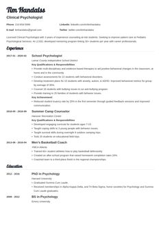 a professional resume with no work experience on the page, it is easy to use