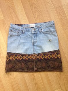 Hey, I found this really awesome Etsy listing at https://www.etsy.com/listing/485815516/ooak-ladies-upcycled-denim-and-wool-bum Upcycled Clothing, Upcycle Clothes, Denim Shorts, Womens Shorts