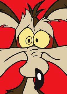 an angry looking cartoon character with his eyes wide open and hands on his face, in front of a red background