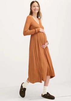 It’s in the name. In a super soft, super fine ribbed fabric that’s crazy comfy with a nursing-friendly snap front placket and romantic empire waist, this maternity dress channels the ‘90s in the very best way. 95% Nylon 5% ElastaneCare: Machine Wash Cold, Delicate Cycle, Lay Flat To Dry, Restore To Shape Shop the Hatch Collection Nursing Maxi Dress, Nursing Accessories, Pop Up Event, Pregnancy Stages, Post Baby, Pre Pregnancy, Nursing Friendly, After Baby, Nursing Dress