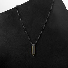 Modern Black Necklace With Curb Chain, Modern Black Necklace With Oxidized Finish, Modern Black Necklace With Box Chain, Minimalist Black Curb Chain Necklace, Minimalist Black Necklace With Curb Chain, Modern Pendant Chain Necklace With Box Chain, Minimalist Gunmetal Box Chain Jewelry, Minimalist Gunmetal Jewelry With Box Chain, Bluelight Glasses