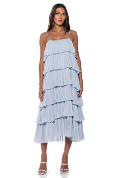 EVERY BIT OF PRETTY RUFFLE MAXI DRESS – AKIRA Summer Flowy Tiered Ruffle Dress, Spring Chiffon Ruffle Dress With Ruffled Skirt, Spring Ruffle Dress With Chiffon Ruffled Skirt, Summer Chiffon Ruffle Dress, Flowy Fit, Summer Flowy Chiffon Ruffle Dress, Summer Tiered Midi Dress With Layered Hem, Flowy Chiffon Ruffle Dress For Summer, Tiered Ruffle Dress For Summer Brunch, Tiered Ruffle Dress For Vacation