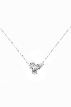 4.12 Cut Tennis Three Stone Diamond Necklace | eBay Formal Gemstone Flower Pendant Necklace, Formal Flower Pendant Necklace With Gemstone, Formal Gemstone Necklace With Flower Pendant, Timeless Silver Heart Pendant Necklace, Classic Heart Pendant Necklace With 17 Jewels, Refined Silver Necklace With Polished Finish, Luxury Large Pendant Necklace For Anniversary, Fine Jewelry White Gold Large Pendant, Formal Flower Pendant Necklace With Polished Finish