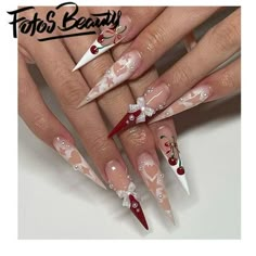 " Click here to view more Fofosbeauty Press On Nails at lower price! Fofosbeauty--Festive Nail Art to Wear This Christmas! Press on nails 24 Pieces set 12 different sizes. Acrylic nails art accessories design 24 pcs set full nail design fake nail tips with free nail glue sticker sheet and mini nail file. These tools can help you wear fake nails better, and the operation is easy and convenient for everyone. Get into the holiday spirit with our exclusive Christmas-themed nail wraps! Perfect for ad Ball Nails, Stiletto Press On Nails, Fake Nails Long, Long Stiletto, Valentine Nails, Nails Set, Ballerina Nails, Diamond Nails, Nail Supplies