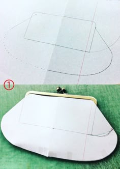 a piece of paper that has been cut out and placed on top of the fabric