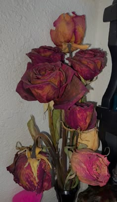 Dying dead aesthetic rose pink and red dark gloomy vase dresser bedroom decorations mirror Died Flowers Aesthetic, Roses In Bedroom, Dried Rose Aesthetic, What To Do With Dry Roses Ideas, Dead Roses Aesthetic, Dead Rose Drawing, Dried Roses Aesthetic, Dead Red Roses, Died Flowers