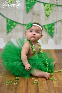 Baby St Patricks Day Pictures, Green Tutu, Irish Baby