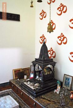 there is a small shrine in the corner of this room