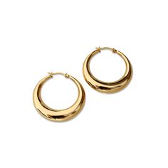 For a simple pair of earrings that always look fabulous, choose these light weight hoop earrings. With a hollow middle, made from stainless steel and finished with 14kt yellow gold plating, these earrings are an essential for every jewellery box. We love the shiny, classic yellow gold and the lightweight feel for all day comfort. Shop these versatile earrings for yourself or for someone special to make a fabulous gift! Clean with a jewellery polishing cloth. Store in a safe place separately to a Gold Plating, Accessories Shop, Jewellery And Watches, Silver Gold, Jewelry Box, Gold Bracelet, Jewelry Accessories, Gold Plate, Jewelry Earrings