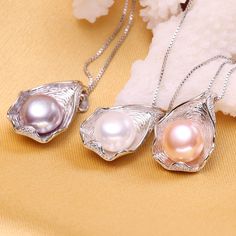 Genuine Natural Freshwater Pearl Pendant Necklace Wedding Jewelry women Luxury Sterling Silver Romantic Necklaces, Cristal Stone, Yarn Aesthetic, Pearl Necklace Pendant, Silver Pearl Jewelry, Jewelry Bangles, Engagement Necklaces, Pearl Charm Necklace, Natural Pearl Necklace