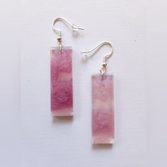 Rose Quartz Pink Holographic Rectangle Dangle Earrings Silver Hardware Handmade Nwt Elegant Pink Rectangular Earrings, Pink Rectangular Earrings For Gifts, Pink Rectangular Earrings As Gift, Pink Rectangular Earrings For Gift, Rectangular Pink Earrings For Gifts, Pink Square Jewelry For Gifts, Pink Square Jewelry Gift, Pink Holographic, Dangle Earrings Silver