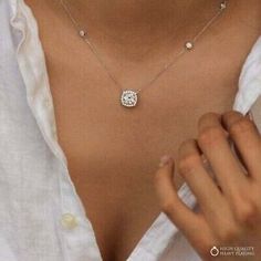 1.50Ct Round Cut Simulated Diamond Halo Pendant Necklace 14K White Gold Plated | eBay Diamond Pendant Necklace Solitaire, Round Diamond Pendant, Gold Pendent, Diamond Pendants Designs, White Gold Pendant Necklace, Moissanite Pendant, Diamond Necklace Designs, Diamond Solitaire Necklace, Halo Pendant