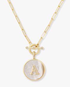 Shop our Love Letters medallion gold pendant necklace with mother of pearl and pavé stone details. Shine bright with your initials on our medallion jewelry. FREE shipping available! 2023 Wish List, Melinda Maria Jewelry, Melinda Maria, And So It Begins, All For Me, 30th Bday, Gold Medallion, Mom Jewelry, Medallion Necklace