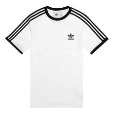 adidas originals Tee White T-shirt Adidas Athleisure T-shirt With Side Stripes, Adidas Sporty T-shirt With Contrast Stripes, Sporty T-shirt With Three Stripes For Sports, Basic Crew Neck T-shirt With Three Stripes, Adidas Crew Neck T-shirt With Side Stripes, Casual Streetwear T-shirt With Side Stripes, Sportswear Tops With Three Stripes And Short Sleeves, Adidas Crew Neck T-shirt With Contrast Stripes, Adidas Three Stripes T-shirt For Spring