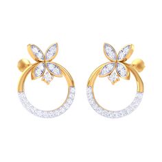 Everyone wants to Diamond earrings to enlarge their beauty. Here the best collection of Diamond Earrings designs which gives you the best quality with the lifetime exchange offer. Diamond Earrings Designs, Classic Diamond Earrings, Diamond Jewelry Earrings, Detailed Engagement Ring, Baby Earrings, Jewellery Earrings, Diamond Earring, Small Earrings Studs