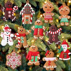 PRICES MAY VARY. 🌲 CHRISTMAS ORNAMENT SET: Contains 12 cute little cookie men, Santa, snowman, snowflakes and candy cookie house, each with a golden string for easy hanging. Choose from a variety of cute and fun patterns to add a Christmas spirit to your home. ☃️ PREMIUM MATERIAL: The Christmas ornament set is made of soft rubber, durable, not easy to break and fade, colorful and unique, very beautiful. Excellent quality and can be used for many years of Christmas decorations. You can't wait to Gingerbread Ornaments, Merry Christmas Decoration, Xmas Tree Decorations, Christmas Pendant, Christmas Ornament Sets, Cute Snowman, Christmas Gingerbread, Diy Party Decorations, Mua Sắm