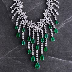 Zambian Emerald SI/H Diamond Charm Wedding Necklace 14k White Gold 13.55 Tcw Diamond Emerald Necklace, Engagement Necklace, Diamond Charm Necklace, Necklace White Gold, Engagement Necklaces, Necklace Emerald, 18k Gold Necklace, Necklace Diamond, Zambian Emerald