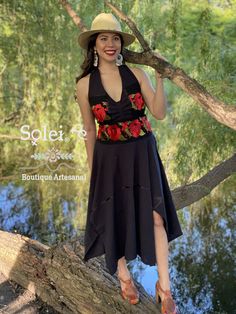 "This Beautiful Halter Dress is the perfect Spring & summer dress. It has a unique design with an asymmetrical length. It's made out of cotton and is full of large florals. Medidas del Busto/ Measurements for the Bust Chico/ Small 38\"-39\" inches Mediano/ Medium 39\"-40\" inches Grande/ Large 40\"-41\" inches Extra Grande/ Extra Large 42\"-44\" inches Please Note: These measurements are estimates for all our dresses and tops. Some may vary in size. If you have any further questions about si Summer Party Maxi Dress With Asymmetrical Skirt, Fitted Maxi Dress With Asymmetrical Hem For Beach, Fitted Sleeveless Asymmetrical Beach Dress, Summer Festival Dress With Asymmetrical Hem, Fitted Asymmetrical Dress With Hem For Summer, Summer Beach Dress With Asymmetrical Skirt, Summer Party Midi Dress With Asymmetrical Skirt, Summer Evening Maxi Dress With Asymmetrical Skirt, Evening Maxi Dress With Asymmetrical Skirt For Summer