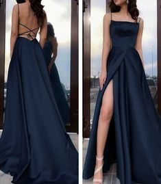 Navy Prom Dress Long, Vestidos Color Vino, Navy Prom Dresses, Classy Prom Dresses, Stunning Prom Dresses, Evening Party Gowns, Prom Dresses For Teens, Prom Dresses Modest, Prom Dress Inspiration