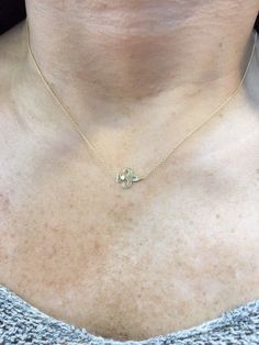 "Dainty 14k gold \"Fleur Di Lis\" necklace. The pendant is suspended sideways from a 18\" chain that secures with a lobster clasp that can be adjusted in length anywhere from 16\"-18\", making it great for layering! Great gift for anyone or just for you! *Adjustable chain from 16\"-18\" *14k solid gold Upgrades for FedEx/UPS guaranteed 2-day delivery are available and can be selected prior to checkout without separate invoicing. It is generally not an issue, but the USPS cannot guarantee deliver Elegant Flower Charm Birthstone Necklace For May, Elegant May Birthstone Necklace With Flower Charm, Elegant Gold Birthstone Necklace With Flower Charm, Wedding Birthstone Necklace With Delicate Chain In Yellow Gold, Delicate Birthstone Necklace For Wedding, Delicate Wedding Birthstone Necklace, Delicate Gold Birthstone Necklace With Flower Pendant, Dainty 14k Gold Birthstone Necklace For Wedding, Delicate 14k Gold Birthstone Necklace For Wedding