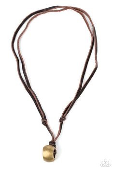 A chunky brass bead is knotted in place at the bottom of brown leather laces, resulting in an urban pendant. Features an adjustable sliding knot closure. Sold as one individual necklace. Adjustable Sliding Knot, Paparazzi Accessories Jewelry, Sliding Knot Closure, Happy Jewelry, Mobile Boutique, January 20, Sliding Knot, Brass Necklace, Paparazzi Accessories