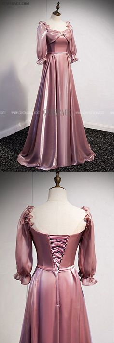 10% off now|Free shipping world-wide. Sleek Pink Long Party Dress with Lantern Sleeves at GemGrace. Click to learn our pro custom-made service for wedding dress, formal dress. View #WeddingGuestDresses for more ideas. Pink Evening Dresses With Lantern Sleeves, Satin Party Dress With Bishop Sleeves, Party Satin Dress With Bishop Sleeves, Pink Bishop Sleeve Evening Dress, Pink Bishop Sleeve Dress For Evening, Pink Satin Dress With Puff Sleeves, Pink Puff Sleeve Dress For Banquet, Pink Lantern Sleeve Party Dress, Pink Lantern Sleeve Dress For Party