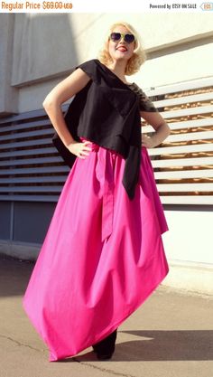 Just launched! SALE 30% OFF Cotton Pink Skirt / Extravagant Pink Skirt / Asymmetrical Cotton Skirt / Funky Pink Loose Skirt TS05 / Spring 2016 https://www.etsy.com/listing/268565233/sale-30-off-cotton-pink-skirt?utm_campaign=crowdfire&utm_content=crowdfire&utm_medium=social&utm_source=pinterest Avant-garde Asymmetrical Skirt For Spring, Avant-garde Asymmetrical Summer Skirt, Pink Asymmetrical Skirt For Party, Chic Pink Flared Maxi Skirt, Asymmetrical Wrap Skirt For Summer Party, Spring Party Midi Wrap Skirt, Summer Party Asymmetrical Wrap Skirt, Chic Voluminous Wrap Skirt For Spring, Pink Relaxed Maxi Skirt For Party