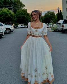 Brown Beaded Habesha Kemis Habesha Dress Eritrean 2022, Graduation Habesha Kemis, Ethiopia Traditional Clothing, Simple Habesha Kemis, Zuria Habesha Dress, Ethiopian Kemis, Habesha Kemis Modern, Ethiopian Clothes, Ethiopian Dresses