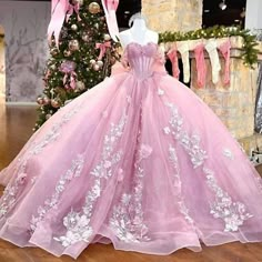 Find ideas๏ฟฝand inspiration for Pink Quinceanera Sweet 16 Dresses with Big Bow Off Shoulder Party Prom Ball Gown, Women's Dresses Sweet 16 Dresses Corset Top, Sweet16 Dresses, Quince Attire For Guests, Pink Cute Dresses, Pink Ball Gown Prom, Fairytale Quince Dress, Quinceanera Dresses Light Colors, Quinceanera Dresses Ideas, Big Dresses Gowns