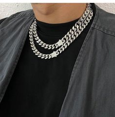 Type: AccessoriesMaterial: Titanium steelGender: MaleNecklacelength: 45/50cm ( 17.7/19.7 inches ) Male Necklace, Silver Cuban Chain, Cuban Chain Necklace, Thick Chain Necklace, Style Hip Hop, Estilo Hip Hop, Chain Necklaces, Cuban Chain, Blue Heart