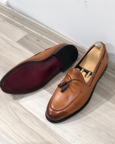 The Tan Vincent Tassel Loafer are made from premium leather with a smooth finish and designed to up the style factor on any outfit. Brown Slip-on Moccasins With Tassels, Slip-on Tassel Loafers With Leather Sole For Galas, Slip-on Tassel Loafers For Galas, Tassel Loafers With Leather Sole For Galas, Round Toe, Round Toe Tassel Loafers With Leather Sole For Galas, Tassel Loafers With Leather Sole For Galas, Tassel Loafers With Round Toe For Galas, Tasseled Round Toe Dress Shoes For Galas, Business Tassel Loafers With Branded Insole And Round Toe