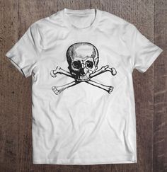 Skull And Cross Bones Unisex T-shirt Skull And Cross Bones, T Shirt Sale, Cross Bones, Womens T Shirt, Trending Tshirts, Shirt Sale, Colorful Hoodies, Cute Halloween, Individual Style